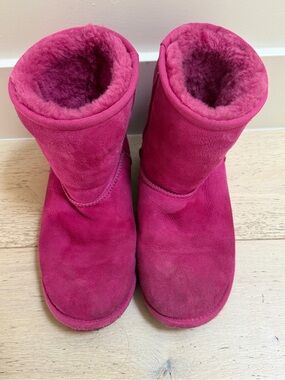 UGG Bright Pink Shearling Boots